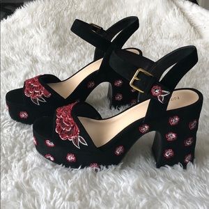 Nine West Beaded Embroidered Sandal